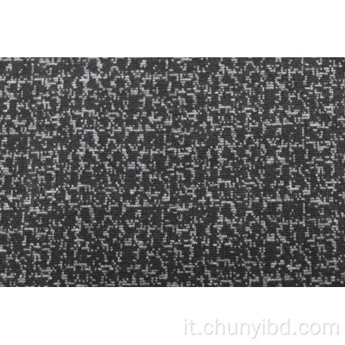 Tessuto jacquard a pois bianco e nero